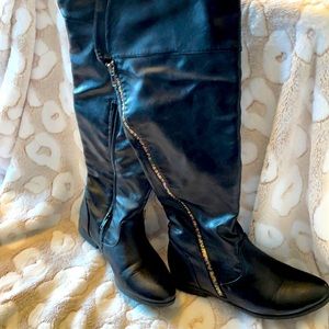 Black over the knee boots